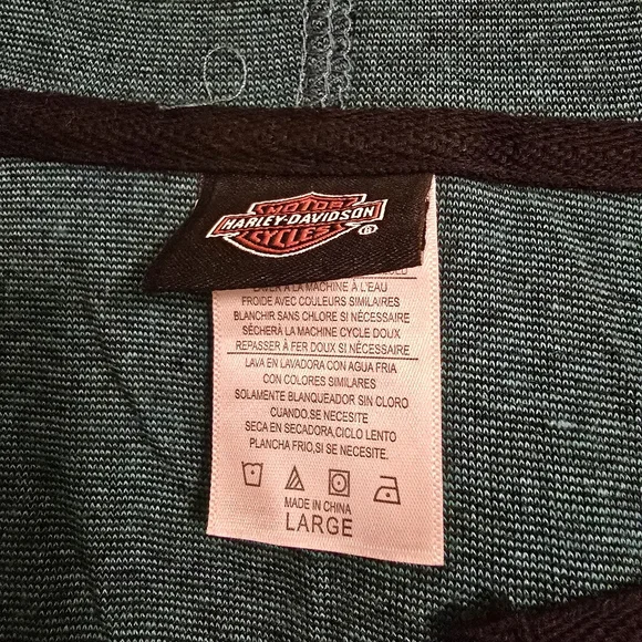 Harley Davidson Teal Hoodie - Picture 5 of 5